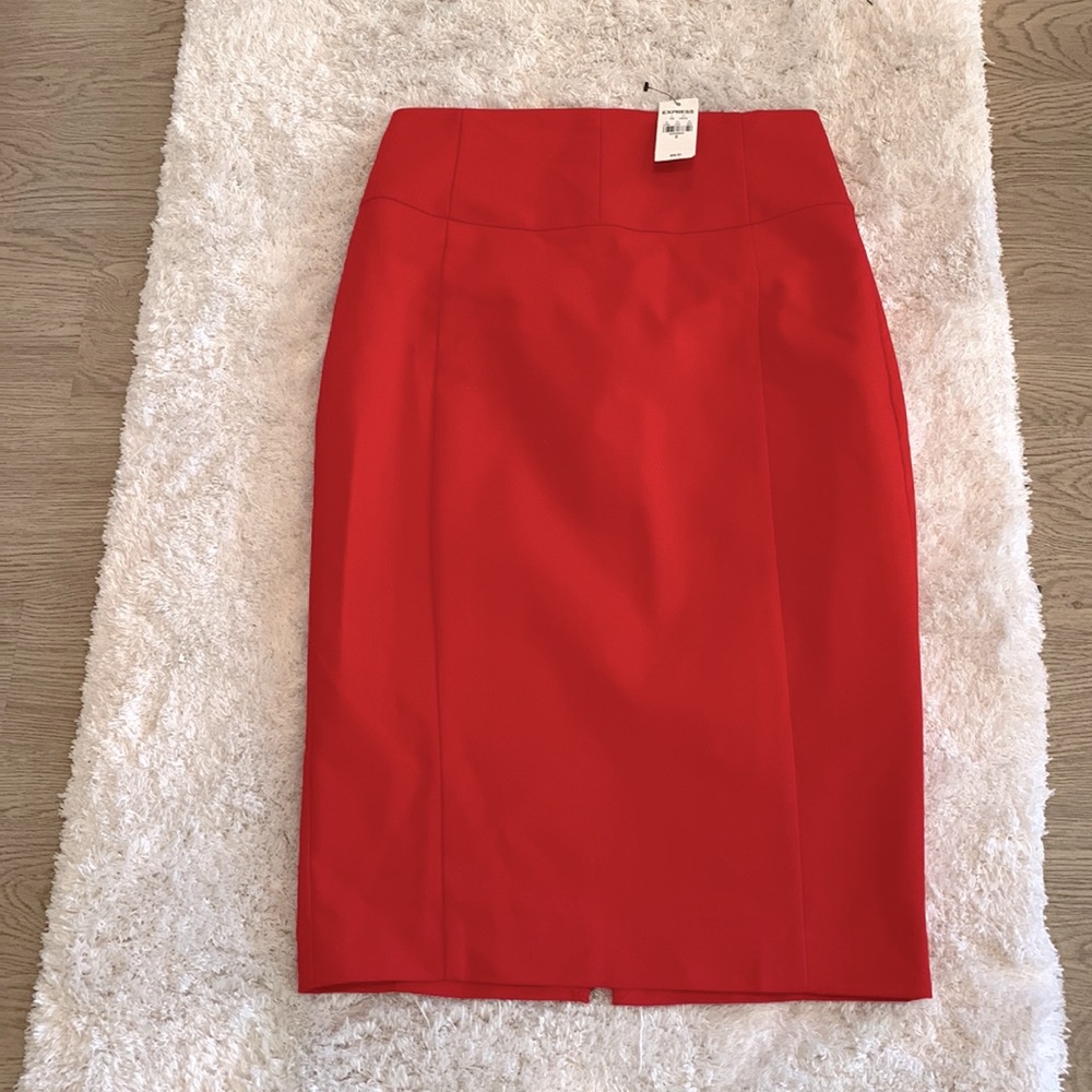NWT Express Red pencil skirt.  Size 0